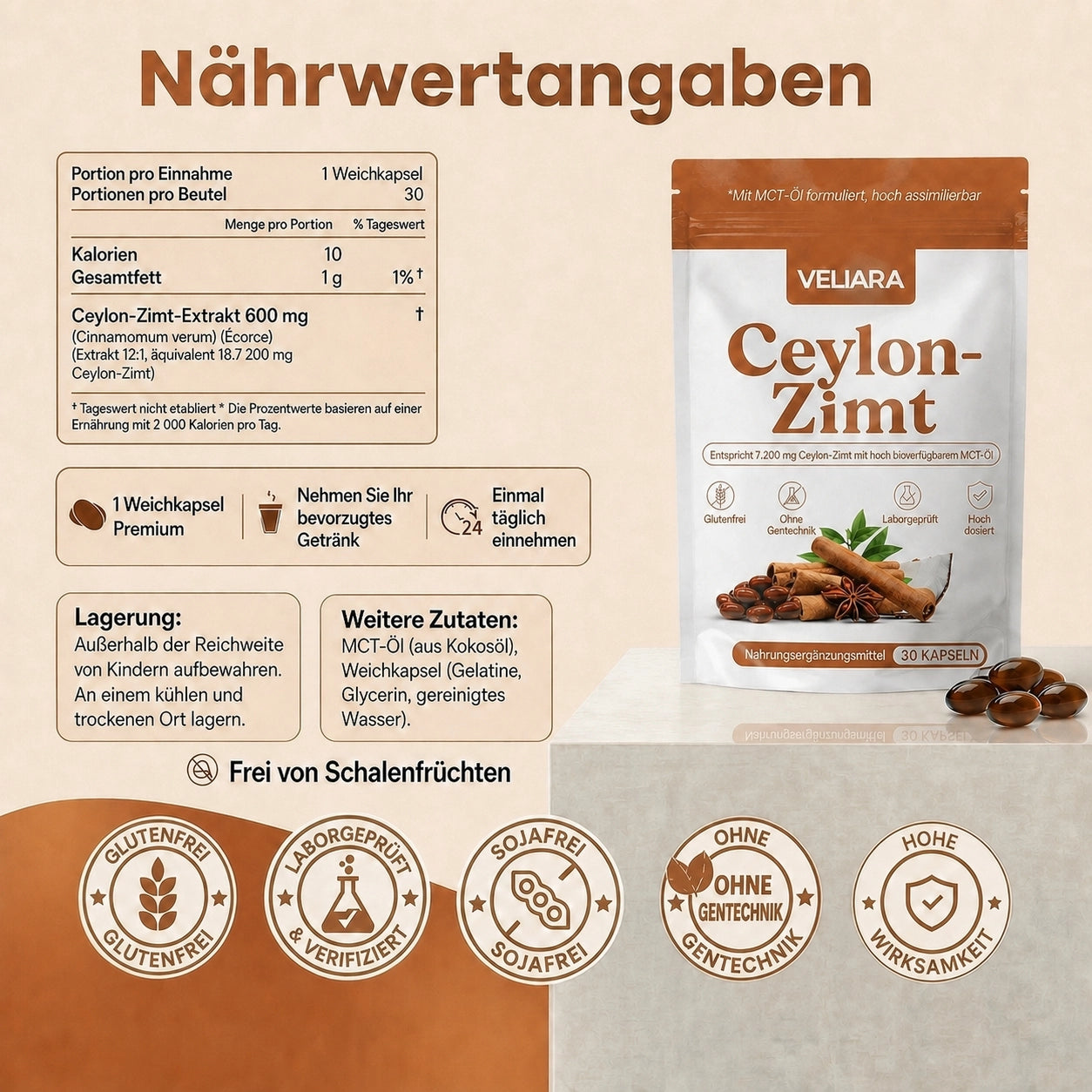Ceylon-Zimt zur Unterstützung eines gesunden Blutzuckerspiegels